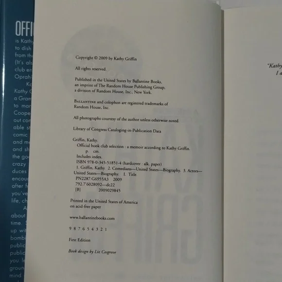 Official Book Club Selection: A Memoir According to Kathy Griffin - Picture 3 of 5